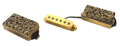 Electric Guitar  Full Set  Gold Carve Patterns Pickup for Pia Style Guitar HSH - Image 1 of 4