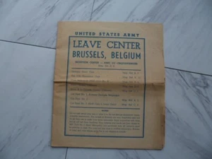 United States Leave Center Brussels, Belgium booklet 1940's - Picture 1 of 3