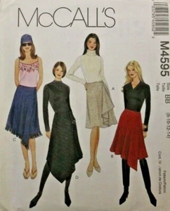 McCall's 4595 Misses Wrap Skirt with Front Variation in 4 Styles 8-10-12-14 - Picture 1 of 2