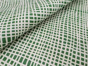 Alan Campbell Criss Crossed Lines Print Fabric- Criss Cross Leaf 1.75yd AC403-14 - Picture 1 of 4