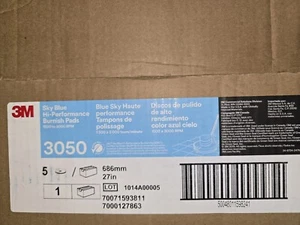 3M Hi-performance Burnish Pads 3050 Sky Blue 27 in Diameter Pack Of 5 7000127863 - Picture 1 of 2