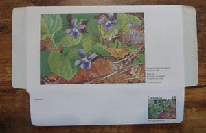 FLOWER OF NEW BRUNSWICK PURPLE VIOLET 15c CANADIAN AEROGRAM - UNUSED - Picture 1 of 4
