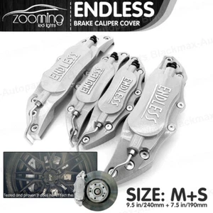 Metal 3D ENDLESS Universal Style Brake Caliper Cover front&rear 4pcs Silver LW01 - Bild 1 von 9