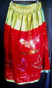 VINTAGE 1950'S PAIR OF TRADITIONAL MEXICAN FELT - SATIN - SEQUIN SKIRTS - MEXICO - Picture 1 of 8