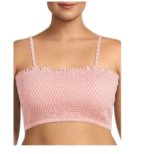 New! Womens Smocked Longline Swim Suit Top - Plus Size - 3X (24w/26w) - Picture 1 of 3
