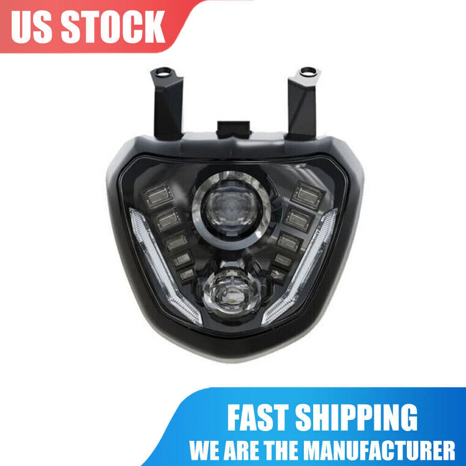LED Headlight H/L beam DRL For Yamaha MT07 FZ07 2014 2015 2016 2017 Plug N Play - Image 1 of 4