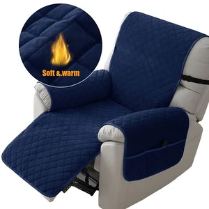Super soft plush non-slip recliner sofa cover - thick soft plush, warm in winter - Picture 1 of 24