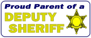 Proud Parent Of A Deputy Sheriff 6 pt Star Reflective Decal Police Officer - Picture 1 of 3