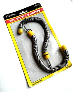 Vinyl Coated 1/2" Thick Heavy Duty Bicycle Bike Hanging Hooks (Set of 2 Hooks) - Picture 1 of 6