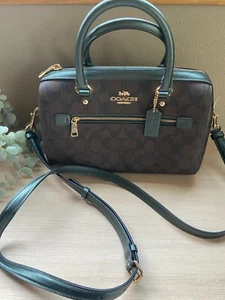 GORGEOUS Coach Lillie Carryall In Signature Canvas Brown/Green Bag Satchels - Picture 1 of 7