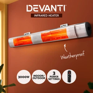 Devanti Electric Infrared Strip Heater Radiant Heaters Reamote control 3000W - Picture 1 of 11