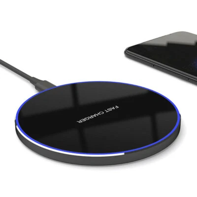 Wireless Fast Charger Charging Pad Dock for Samsung iPhone Android Cell Phone - Image 1 of 4