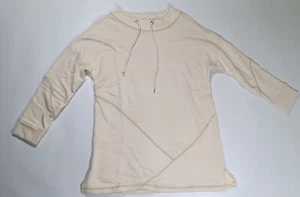 Soft Surroundings Knit Cowl Neck Drawstring Thermal Cream Women's Size XL - Picture 1 of 10