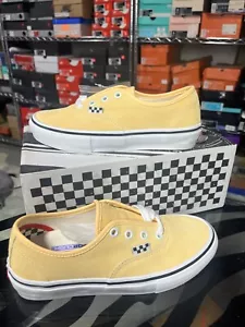Vans Authentic Yellow Flax True White Lace Up Canvas Skate mens 5.5 womens 7 - Picture 1 of 1