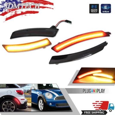 4x For Mini Cooper R55 R56 R57 R58 R59 R60 R61 Front Rear LED Side Marker Lights - Image 1 of 4