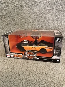 Harley Davidson Maisto 1:24 1970 Corvette H-D personalizzato - Nuovissimo - Foto 1 di 13