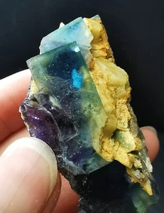 61.5g Top Quality Natural Clear Phantom Green Fluorite Quartz Specimen Yindu - Picture 1 of 17