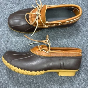 LL Bean Boots Womens 10 Wide Brown Ankle Duck Lined Water Resistant Made in USA - Picture 1 of 16