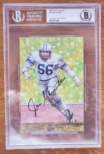 Joe Schmidt handsigniert 1993 Goal Line Art HOF Beckett BAS authentifiziert - Bild 1 von 1