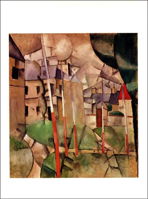 Placa de bellas artes Fernand Leger Railroad Crossing 1912 1976 impresión vintage llanto Foto 1 de 3