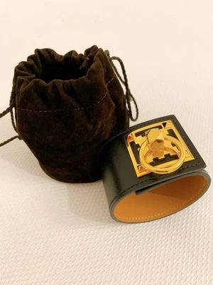 Authentic Hermes Bracelet Cuir Creneau Vea Noir - Bild 1 von 4