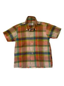Vintage 70s Boys Plaid Button Up Shirt Aristocraft Size 8 - Picture 1 of 7