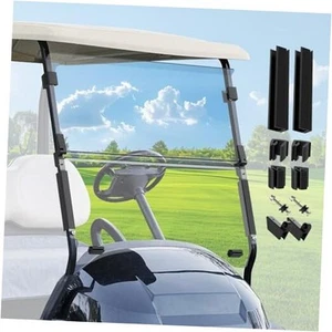 Golf Cart Windshield, Club Car Windshield with all Windshield Clips, Fold Clear - Picture 1 of 7