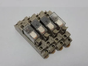Lot of 4 Omron G2R-1-S Relays , 120 VAC, 10 Amp , w/ Base - Picture 1 of 8