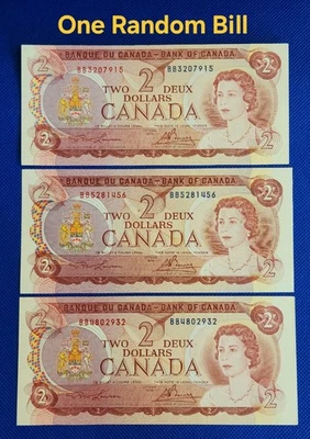 Canada Banknote 1974 $2 Dollar Same Signature Lawson & Bouey Old Paper Bill AU - Image 1 of 2