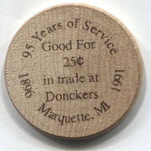 Marquette Mi Doncker's 1991 95 Jahre Holz Nickel - Bild 1 von 3
