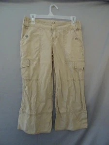 Pantalones Mossimo Para Mujer 5 Caqui Beige Carga Pierna Ancha Algodón Utilidad Informal Bolsillos - Imagen 1 de 15
