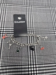 Women's Playboy Silver Casino Bracelet Brand New With Tags - Picture 1 of 4
