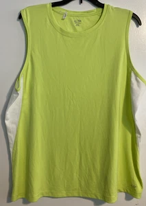 Camiseta sin mangas C9 Champion amarillo neón talla XXL blanca inserciones de malla logotipo gráfico claro - Imagen 1 de 21