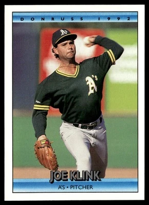 1992 Donruss Joe Klink Oakland Athletics #183 - Image 1 of 2