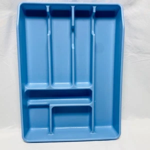 Rubbermaid Blue Plastic Silverware Tray Organizer Kitchen Drawer Storage Utensil - Picture 1 of 14
