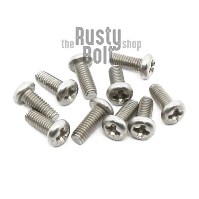 THE RUSTY BOLT SHOP M3 x 8mm, Phillips Pan Head Screws, A2 304 18-8, Stainless Steel
