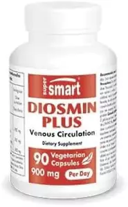 Supersmart Diosmin plus 900Mg per Day (Patented Diosmin Hesperidin) - 90% Flavon - Picture 1 of 7