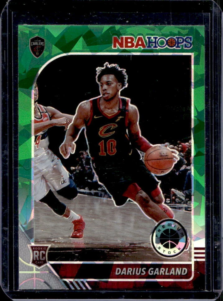 2019-20 Hoops Premium Darius Garland Green Cracked Ice Prizm Rookie RC #251