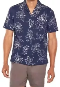 Gap Men's Short Sleeve Seersucker Vacay Shirt Size XL Blue Floral Soft Cotton - Picture 1 of 6