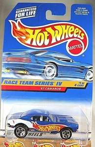 1998 Hot Wheels #725 Race Team Series IV 1/4 '67 CAMARO blau mit 5Sp Malaysia Base - Bild 1 von 5
