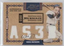 2008 Playoff Prime Cuts Custom Nicknames Quads Materials /4 Eddie Mathews HOF
