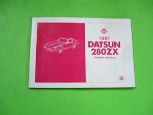 Datsun 280ZX 1981 Vehicle OWNERS MANUAL oem - Picture 1 of 3