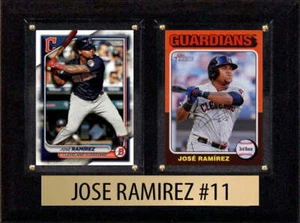 Jose Ramirez Cleveland Guardians 2024 Topps Bowman 2 Card Plaque 6x8 - Picture 1 of 3
