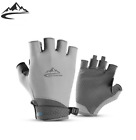 Mens Cycling Fishing Gloves Half Finger Sun Bicycle Fingerless Breathable Sports