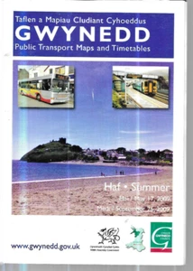 GWYNEDD PUBLIC TRANSPORT MAP + TIMETABLES 2009 WELSH WALES - Picture 1 of 1