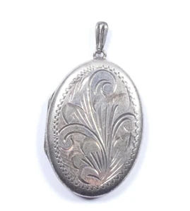 Vintage 1977 ziselierter Medaillon Anhänger 925 Sterling Silber CPS Jewellery Co Ltd 7,7 g - Bild 1 von 9