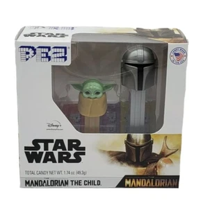 STAR WARS DISNEY MANDALORIAN IL BAMBINO DISPENSER PEZ CONFEZIONE DA 2 - Foto 1 di 3