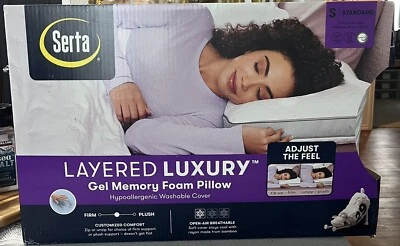 Serta Standard 17inx24inx6in Layered Luxury Gel Memory Foam Pillow - Image 1 of 3