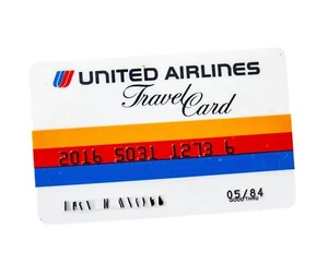 Vintage United Air Lines Travel Credit Card Expired 1984 Friendly Skies Airlines - Picture 1 of 6