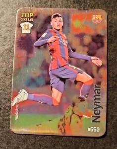 NEYMAR JR. # 660 F.C. BARCELONA FICHAS QUIZ LIGA 2015/16 BRILLO LISO MUNDICROMO - Imagen 1 de 2